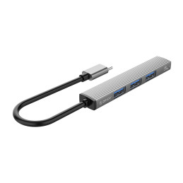 „Orico AH-13“ USB-C šakotuvo prijungimo stotelė, 1x USB-A 3.0 + 3x USB-A 2.0 - pilka