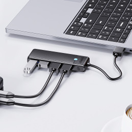 Orico PAPW4A-C3 USB-C šakotuvo prijungimo stotelė 4x USB-A 3.0 - juoda