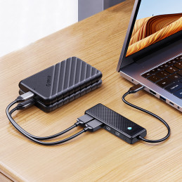 Orico PAPW4A-C3 USB-C šakotuvo prijungimo stotelė 4x USB-A 3.0 - juoda