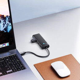 Orico PAPW4A-C3 USB-C šakotuvo prijungimo stotelė 4x USB-A 3.0 - juoda