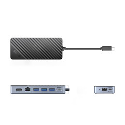 „Orico OM28PR-G2“ USB-C prijungimo stotelė su M.2 disko lizdu + 1 x USB-A 3.2 + 1 x USB-C 3.2 + 2 x USB-A 2.0 + 1 x HDMI...