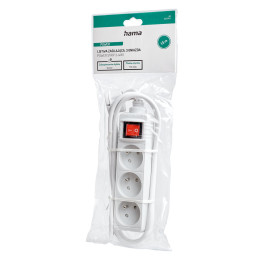 Hama Standard 3 lizdų maitinimo laidas 1,5 m - baltas
