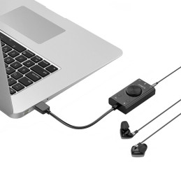 Orico SC2 išorinė daugiafunkcinė garso plokštė su USB-A - juoda