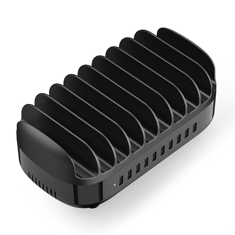 „Orico DUK-10P-V1“ išmanioji įkrovimo stotelė, 10 x USB-A, juoda