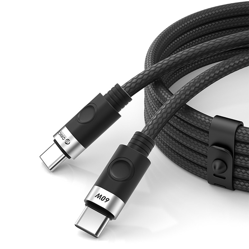 „Orico CDX“ 60 W 3 A maitinimo laidas USB-C - USB-C 1 m laidas - juodas