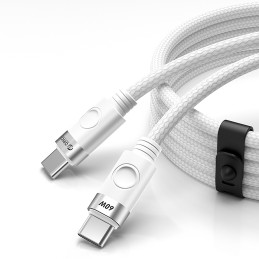 „Orico CDX“ 60 W 3 A maitinimo laidas USB-C - USB-C 1 m laidas - baltas