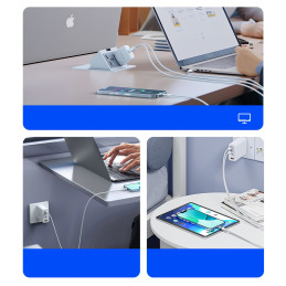 „Orico CDX“ 60 W 3 A maitinimo laidas USB-C - USB-C 1 m laidas - baltas