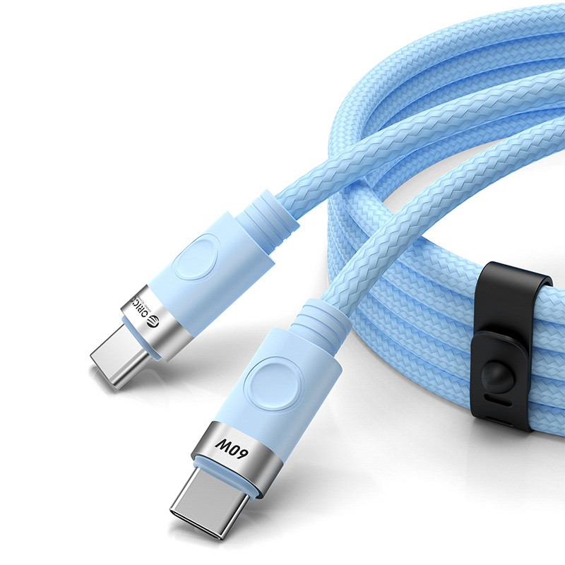 Orico CDX 60W 3A maitinimo šaltinis USB-C - USB-C laidas 1m - mėlynas