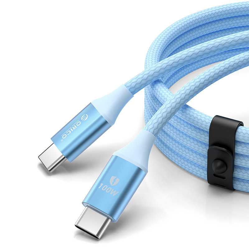 „Orico CDX“ 100 W 5 A maitinimo šaltinis USB-C - USB-C laidas 1 m - mėlynas