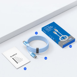 „Orico CDX“ 100 W 5 A maitinimo šaltinis USB-C - USB-C laidas 1 m - mėlynas