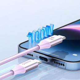 „Orico CDX“ 100 W 5 A maitinimo laidas USB-C - USB-C 1 m laidas - violetinis