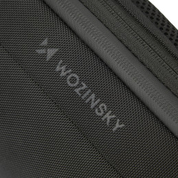 „Wozinsky Premium“ vieno peties apsaugota miesto kuprinė su organizatoriumi ir USB USB – juoda