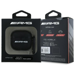 AMG odinis baltas logotipo dėklas AirPods 4 - juodas / baltas