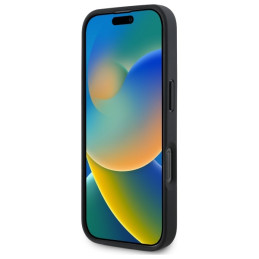 „Guess 4G“ mažas klasikinis „MagSafe“ dėklas, skirtas „iPhone 16 Pro“ – juodas