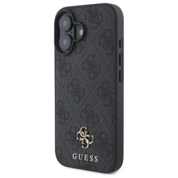 „Guess“ mažas klasikinis „MagSafe“ dėklas, skirtas „iPhone 16“ – juodas