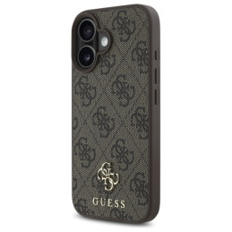 „Guess 4G“ mažas klasikinis „MagSafe“ iPhone 16 dėklas – rudas