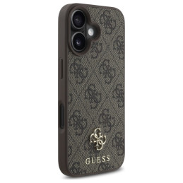 „Guess 4G“ mažas klasikinis „MagSafe“ iPhone 16 dėklas – rudas