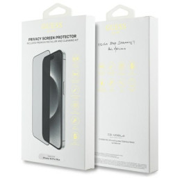 „Guess“ ekrano apsauga „Privacy 2.5D Outline“ grūdintas stiklas iPhone 16 Pro Max telefonui