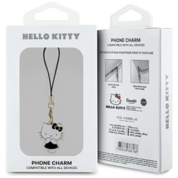 Hello Kitty pakabukas su žaviu kačiuko pakabuku - juodas