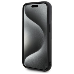„Karl Lagerfeld“ 3D guminis „Signature“ dėklas, skirtas „iPhone 15 Pro Max“ – juodas
