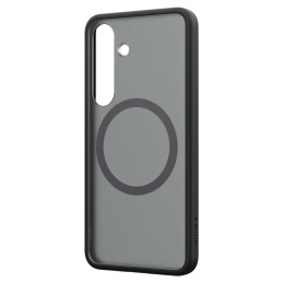 „Spigen Capella GP-FPS931PGBJW“ silikoninis dėklas su „MagFit“ magnetiniu žiedu, skirtas „Samsung Galaxy S25“ - juodas