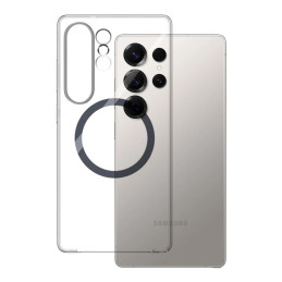 „Samsung Galaxy S25 Ultra“ skaidrus magnetinis dėklas GP-FPS938SAATW su magnetiniu žiedu - permatomas