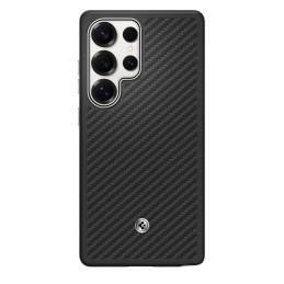 „Spigen Enzo Aramid GP-FPS938PGABW“ silikoninis dėklas su integruotu „MagFit“ žiedu, skirtas „Samsung Galaxy S25 Ultra“ ...
