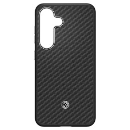 „Spigen Enzo Aramid GP-FPS936PGABW“ silikoninis dėklas su integruotu „MagFit“ žiedu, skirtas „Samsung Galaxy S25+“ – juo...