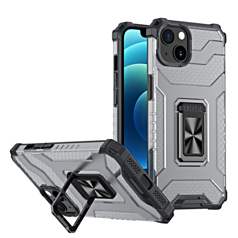 Crystal Ring Case šarvuotas hibridinis korpuso dangtelis + magnetinis laikiklis iPhone 13 juodas