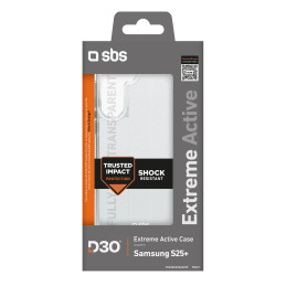 SBS D3O dėklas, skirtas „Samsung Galaxy S25+“ – skaidrus