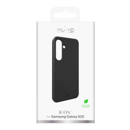 „Puro Icon“ silikoninis dėklas, skirtas „Samsung Galaxy S25“ – juodas