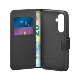 „Puro“ knygelės dėklas su atvartu ir dėklu, skirtas „Samsung Galaxy S25“ – juodas