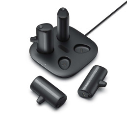 4 „Veger W007CK“ 5000mAh išorinių baterijų rinkinys (2 x „Lightning“ + 2 x USB-C) su įkrovimo stotele - juodos spalvos