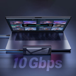 „Ugreen CM767 M.2 NVMe/ SATA SSD“ disko korpusas – sidabrinis