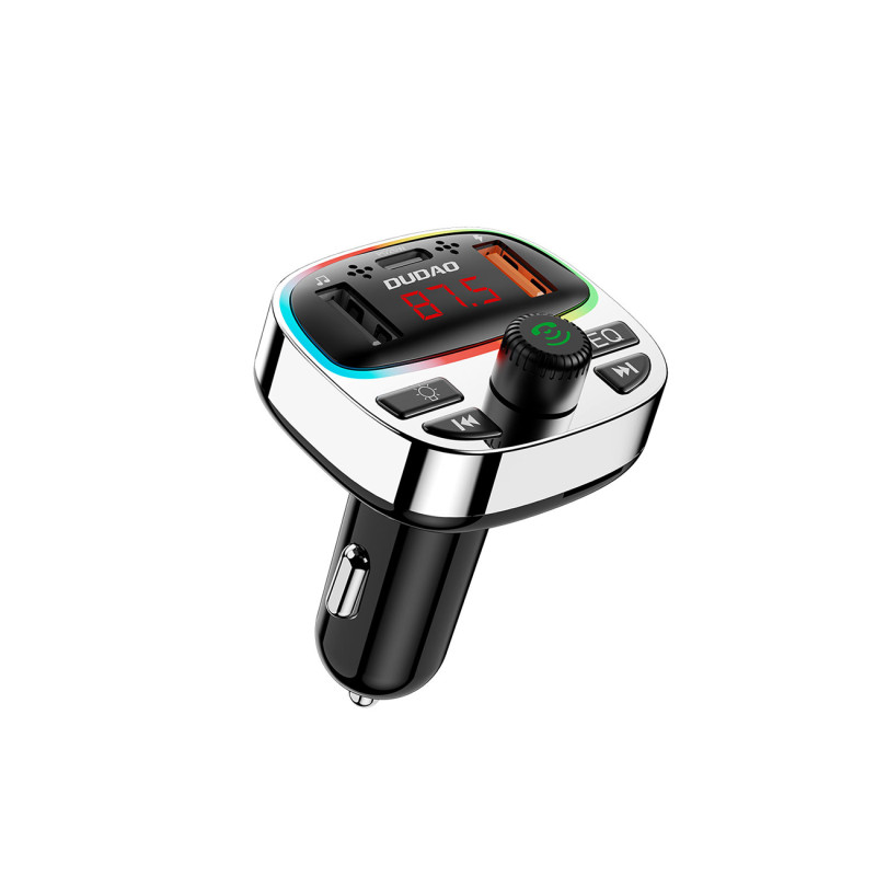 „Dudao R2PRO+“ siųstuvas su PD25W „Bluetooth 5.3“ RGB įkrovimo prievadais – juodas ir sidabrinis
