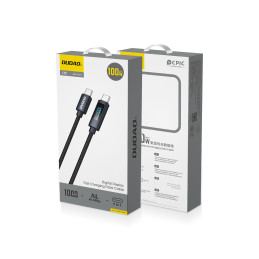 Dudao L7C USB-C - USB-C 100W laidas su LED ekranu 1m - juodas
