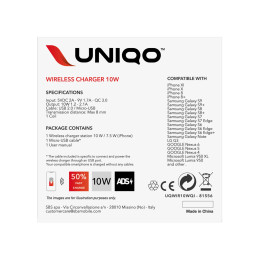 SBS UQWIR10WQI 10W belaidis įkroviklis „Quick Charge 3.0“ – juodas