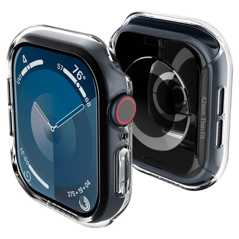 „Spigen Thin Fit“ dėklas, skirtas „Apple Watch 10“ (42 mm) – skaidrus