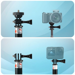 „Tech-Protect GA100“ monopadas ir asmenukių lazda, skirta „GoPro“ / „DJI“ – juoda