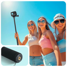 „Tech-Protect GA100“ monopadas ir asmenukių lazda, skirta „GoPro“ / „DJI“ – juoda