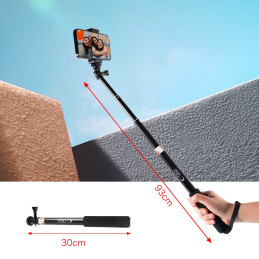 „Tech-Protect GA100“ monopadas ir asmenukių lazda, skirta „GoPro“ / „DJI“ – juoda
