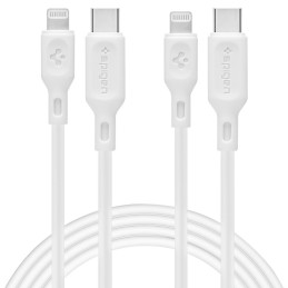 „Spigen DuraSync MFi USB-C“ / „Lightning“ laidas, 2 vnt., 100 cm, baltas