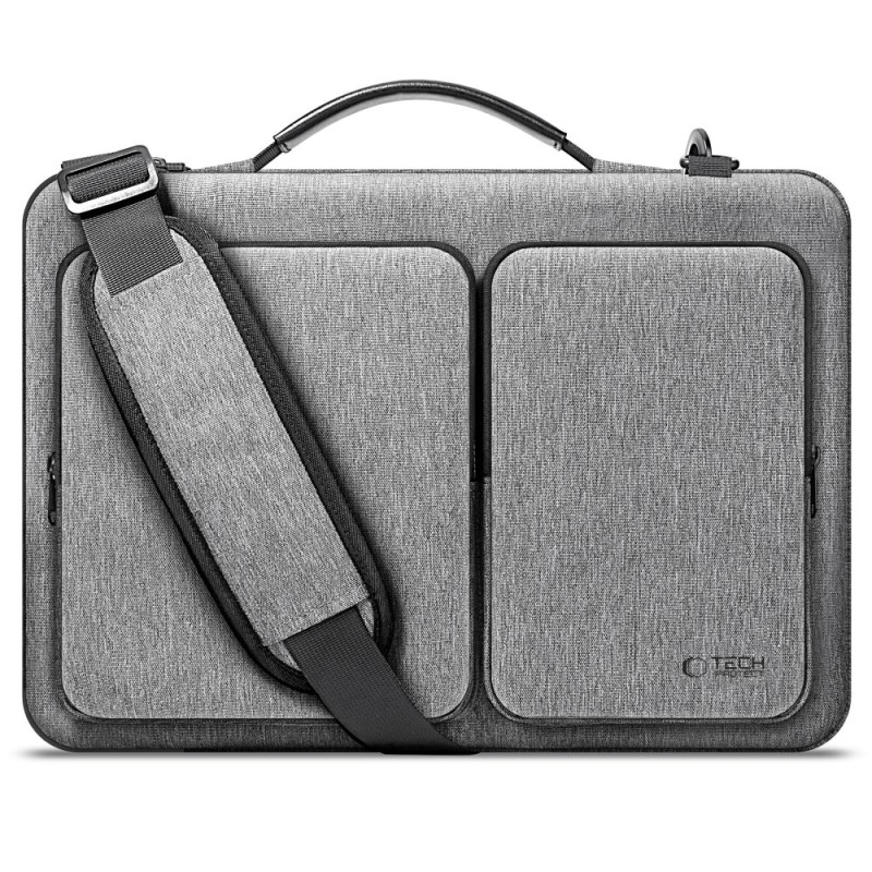 15-16 „Tech-Protect Defender Bag“ nešiojamojo kompiuterio krepšys – pilkas