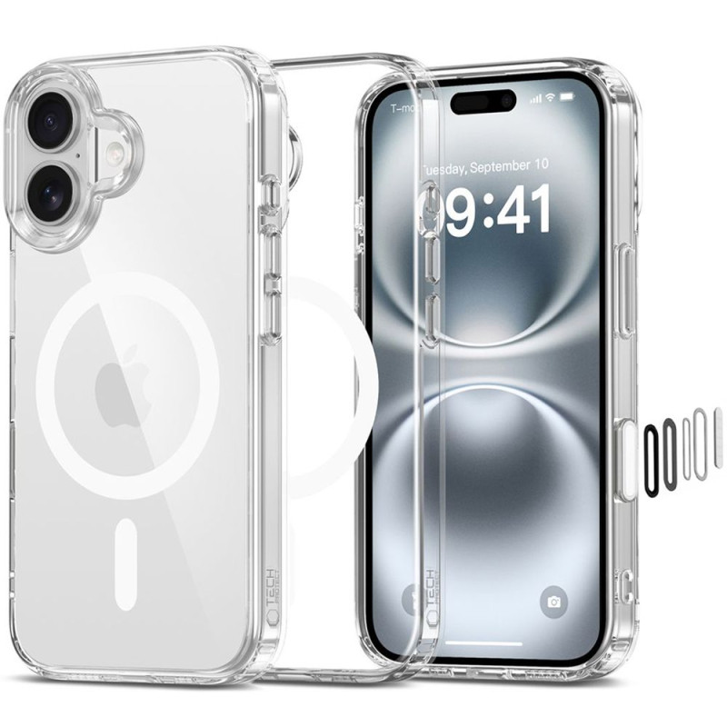 „Tech-Protect Flexair Hybrid CC Magsafe iPhone 16“ dėklas – skaidrus