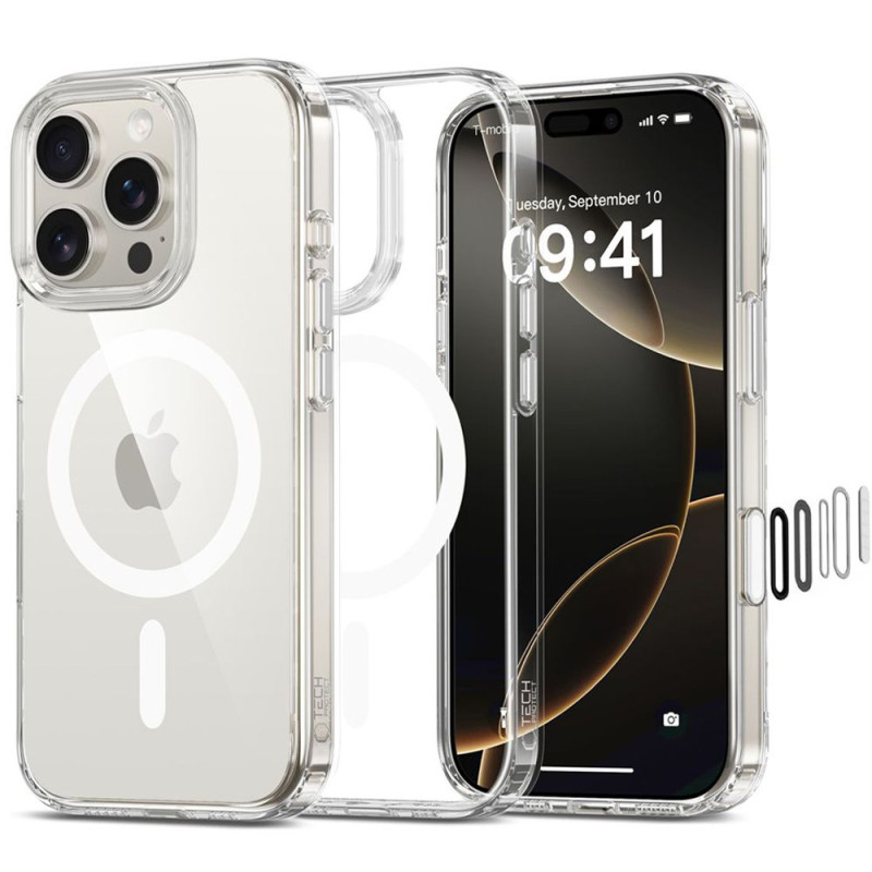 „Tech-Protect Flexair Hybrid CC Magsafe iPhone 16 Pro Max“ dėklas – skaidrus
