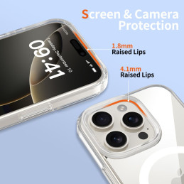 „Tech-Protect Flexair Hybrid CC Magsafe iPhone 16 Pro Max“ dėklas – skaidrus