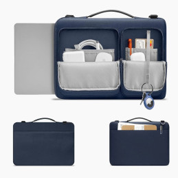 15-16 „Tech-Protect Defender Bag“ nešiojamojo kompiuterio krepšys – mėlynas