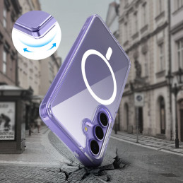 „Tech-Protect FlexAir Hybrid MagSafe“ dėklas, skirtas „Samsung Galaxy S25“ – skaidrus