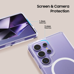 „Tech-Protect FlexAir Hybrid MagSafe“ dėklas, skirtas „Samsung Galaxy S25 Ultra“ – skaidrus