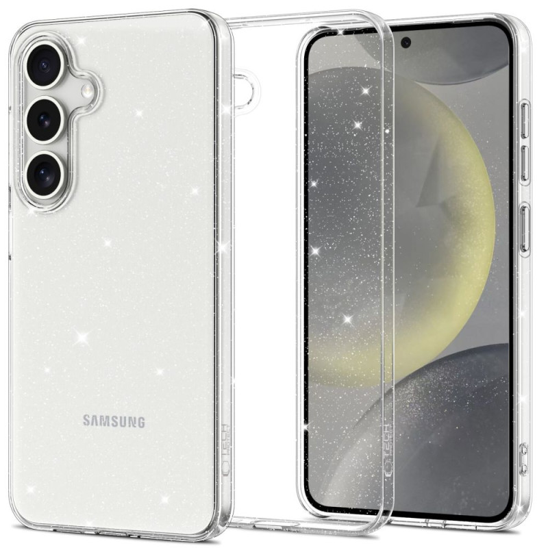 „Tech-Protect FlexAir“ dėklas, skirtas „Samsung Galaxy S25“ – skaidrus ir blizgus